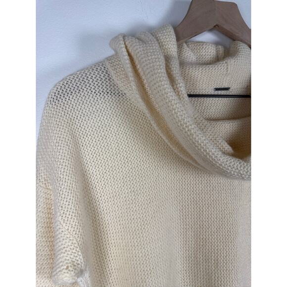 Elie Tahari 100% Cashmere Open Knit Cowl Neck Open Back Sweater - Cream, L - Picture 5 of 7